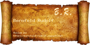 Bernfeld Rudolf névjegykártya